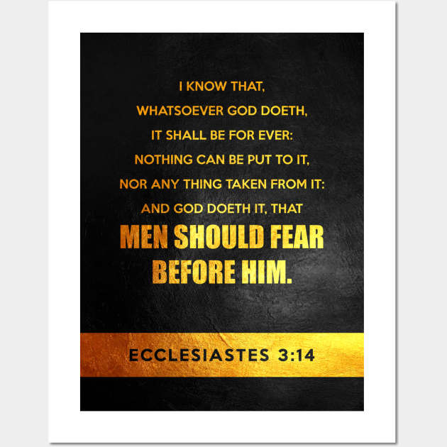 Ecclesiastes 3:14 Bible Verse Wall Art Wall Art by ABConcepts